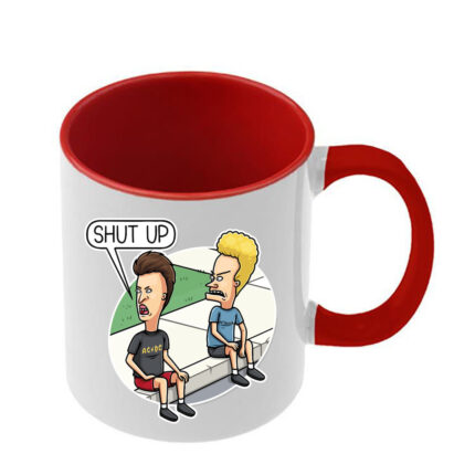 Κούπα Beavis and Butthead με κόκκινη λαβή και εσωτερικό