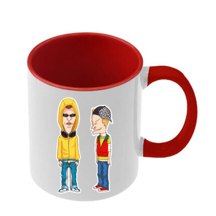 Κούπα Beavis and Butthead με κόκκινη λαβή και εσωτερικό