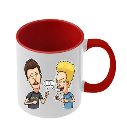 Κούπα Beavis and Butthead με κόκκινη λαβή και εσωτερικό