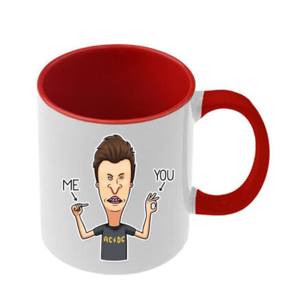 Κούπα Beavis and Butthead με κόκκινη λαβή και εσωτερικό