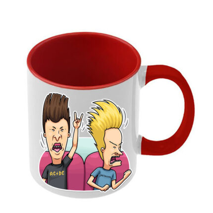 Κούπα Beavis and Butthead με κόκκινη λαβή και εσωτερικό