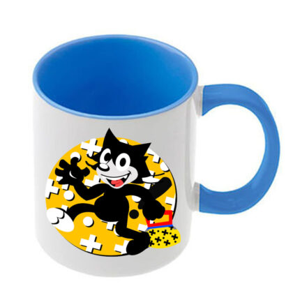 Κούπα Felix the Cat με γαλάζια λαβή και εσωτερικό