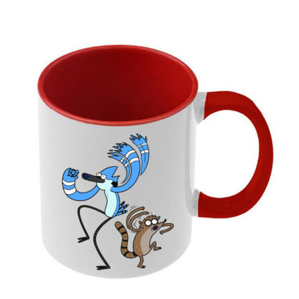 Κούπα The Regular Show με κόκκινη λαβή και εσωτερικό