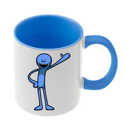 Κούπα Rick and Morty με γαλάζια λαβή και εσωτερικό