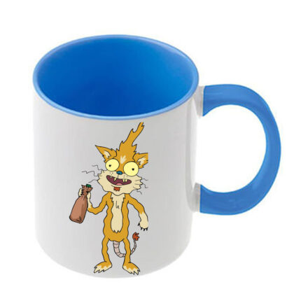 Κούπα Rick and Morty με γαλάζια λαβή και εσωτερικό