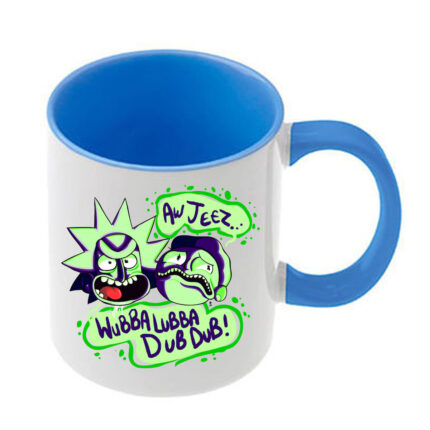 Κούπα Rick and Morty με γαλάζια λαβή και εσωτερικό