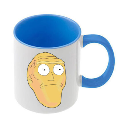 Κούπα Rick and Morty με γαλάζια λαβή και εσωτερικό