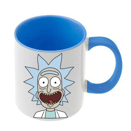 Κούπα Rick and Morty με γαλάζια λαβή και εσωτερικό
