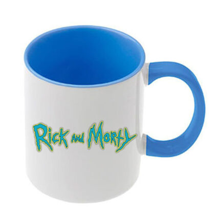 Κούπα Rick and Morty με γαλάζια λαβή και εσωτερικό