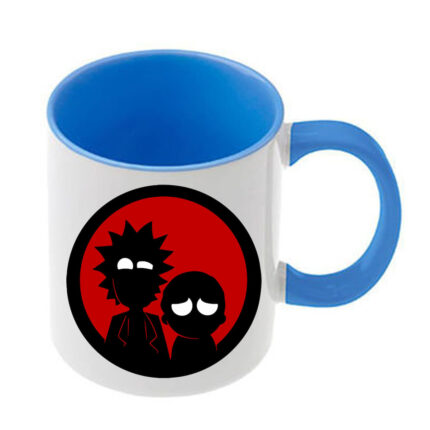 Κούπα Rick and Morty με γαλάζια λαβή και εσωτερικό