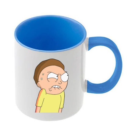 Κούπα Rick and Morty με γαλάζια λαβή και εσωτερικό