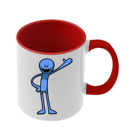 Κούπα Rick and Morty με κόκκινη λαβή και εσωτερικό